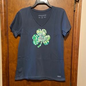 Life is Good Women's Navy Blue V-Neck Top